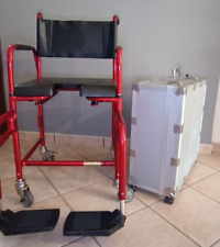 SEDIA DOCCIA DISABILI, Sedia a Rotelle Doccia con Ruote, Sedia WC per Anziani