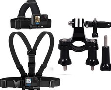 Supporto bici + cinghia toracica + cinghia testa per TUTTE le GoPro HERO 10,9,8,7,6,5,4,3,2,1