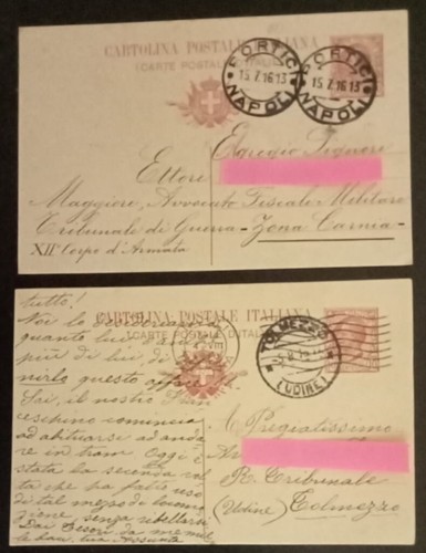 Coppia cartoline postali - cartoline,