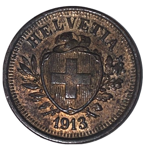Moneta svizzera 1913 1 - svizzera,