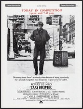 TAXI DRIVER - Pubblicità/annuncio commerciale originale 1976_ Robert De Niro_ Cannes in comp.