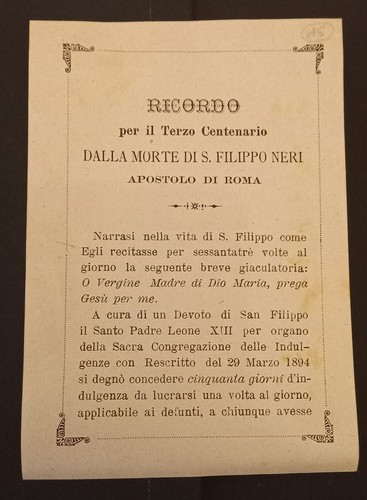 Ricordo terzo centenario - terzo, morte
