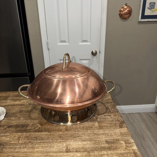 Vintage wok ottone e - vintage, in