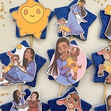 Cupcake toppers Wish party set