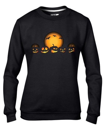 Halloween zucche donna felpa - zucche,