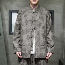 Mens Floral Velvet Ribbed Long