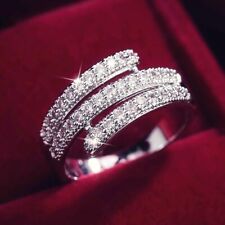 Anello donna Bigiotteria, Veretta tempestata di zirconi, misura 14