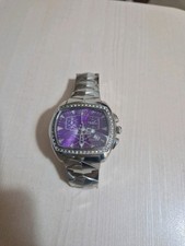 Chronotech CT-2185LS donna/unisex – viola, cinturino acciaio – vintage fashion