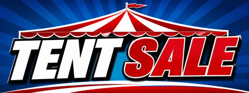 Striscione vendita tenda - , su