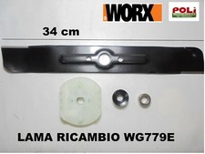 WORX WG779E RASAERBA TAGLIAERBA A BATTERIA KIT LAMA RICAMBIO ORIGINALE 34 CM