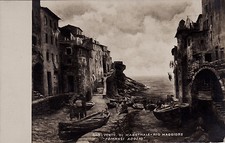 #ARTE PITTORE TOMMASI (LIVORNO) VENTO DI MAESTRALE A RIO MAGGIORE LA SPEZIA 1923