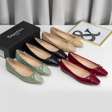 Scarpe ballerine Repetto in pelle, ballerine, stile francese, fiocco quadrato