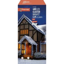 Premier 480 Luci LED Cluster Interno Esterno Multiazione Albero di Natale BIANCO