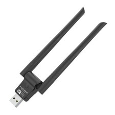 Adattatore rete USB RE-902 doppia antenna esterna Bluetooth WiFi 2 in 1 nero