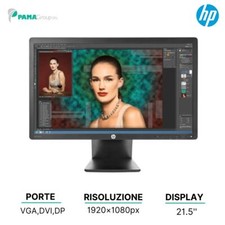 Monitor 21,5", HP Z22i, Ips, 1920×1080, VGA, DVI, DP, USB, Ricondizionato Gra...