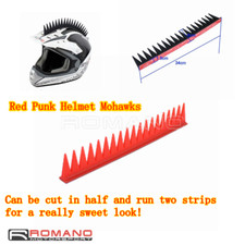 Red racing helmet mohawk - red,