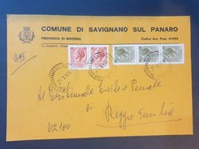 Busta STORIA POSTALE Repubblica Comune di Savignano sul Panaro 1978 ( BC9)