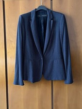 giacca zara micropois blu