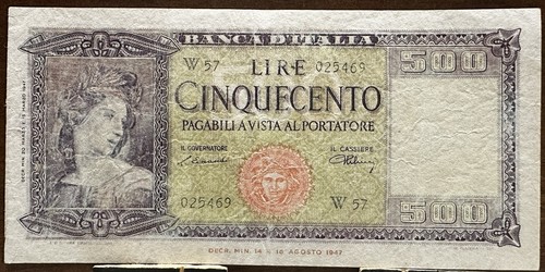 Rara banconota sostitutiva 500 - rara,
