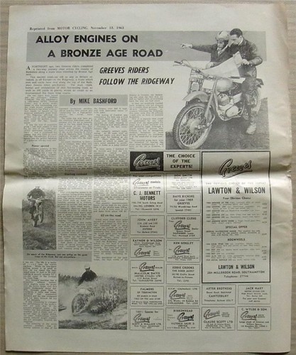 Greeves ridgeway machines test - ridgeway,