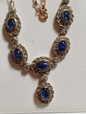 Collier oro zaffiri cabochon e diamanti primi 900