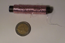 SPOLETTA FILO LAMINA LAME' COLOR ROSA 200 MT X RICAMO MAGLIERIA UNCINETTO