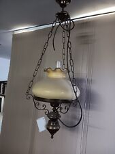 LAMPADARIO  VINTAGE - INSERTI IN VETRO E OTTONE