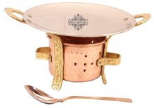 Rame Ottone Sigdi Angeethi- 1 Acciaio Tawa & 1 Spoon Articoli per la Tavola 3 Pz