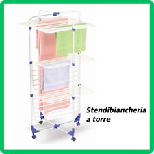 Stendibiancheria stendino da balcone a torre verticale pavimento con ruote gimi