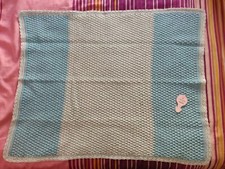 Copertina All'uncinetto Neonato 100% Cotone Makò. Fatto A Mano