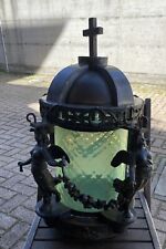 LANTERNA PORTA CANDELA IN RAME EPOCA '800 H65CM HOME DECOR INTERNO ESTERNO