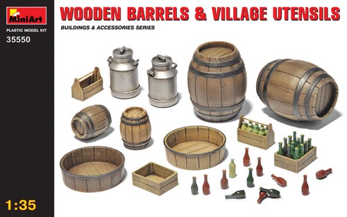Miniart wooden barrels - wooden,