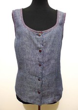 PIERRE CARDIN PARIS Gilet Donna Lino Flax Woman Waistcoast Sz.L - 46