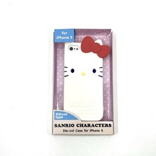 Custodia Silicone Hello Kitty iPhone 5 | Personaggi Sanrio Die-Cut Bianco Giappone