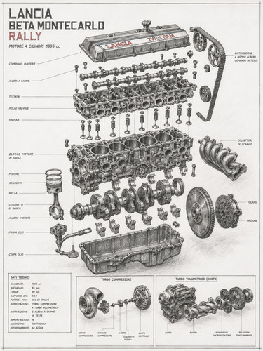Lancia beta montecarlo engine - lancia,