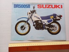 SUZUKI DR 500 SA 1985 depliant italiano originale