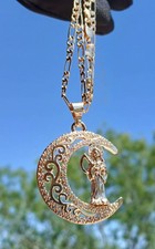 Collana santa muerte - santa, placcata
