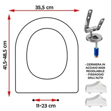 SEDILE COPRIWATER COMPATIBILE DOLOMITE CLODIA BIANCO