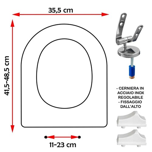 Sedile copriwater compatibile - sedile,