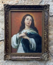Quadro antico -Madonna- dipinto a olio su tavola