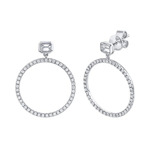 14k oro bianco smeraldo - smeraldo, taglio