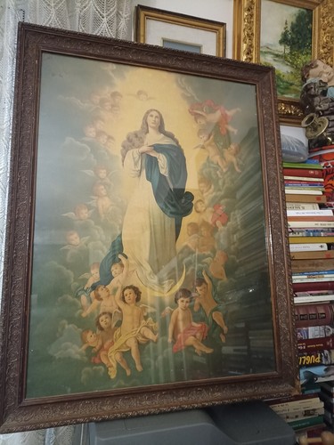 Antico quadro cromolitografia