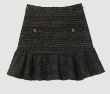 NWT Sandro Mira Ruffled Tweed