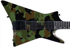 Guitar Skin Axe Wrap Reskin Basso Elettrico Reface Camo Camouflage Versione B 1717