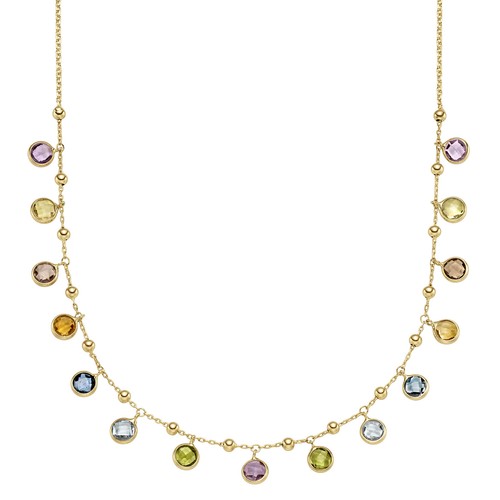 Collier 585 oro giallo con - 585,