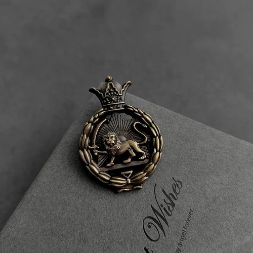 Spilla vintage corona leone