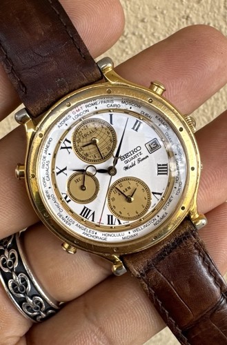 Seiko 5t52 7a19 world - seiko,