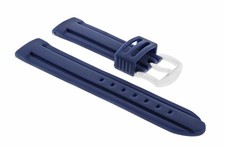 CINTURINO OROLOGIO SILICONE GOMMA 22MM PER PANERAI LUMINOR MARINA PAM 40MM 48, 49 BLU