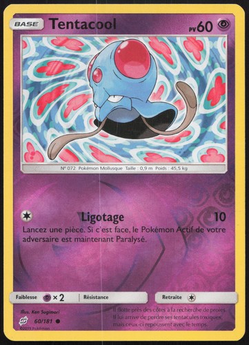 Carte pokémon tentacool - carte,