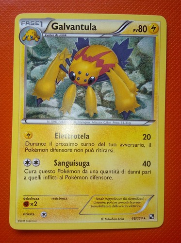 Pokemon card galvantula - card, bianco